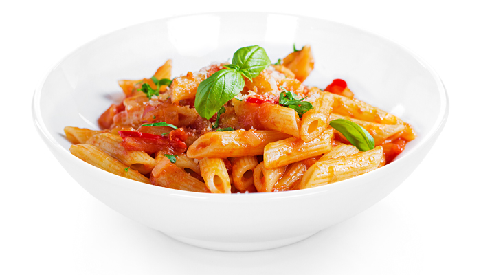 Penne with</br> Tomato and Basil